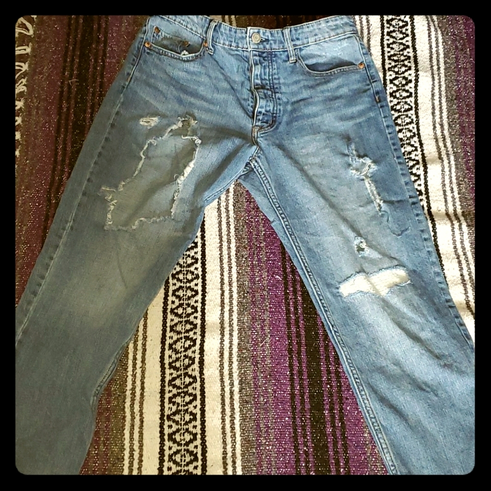 aeropostale ripped mom jeans